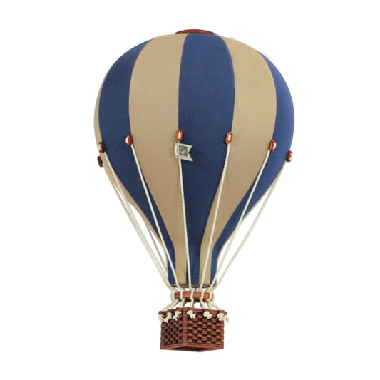 Decorative Hot Air Balloon - Navy blue, beige