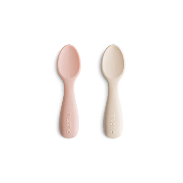 Mushie Toodler Starter Spoons  – Blush/Shifting Sand
