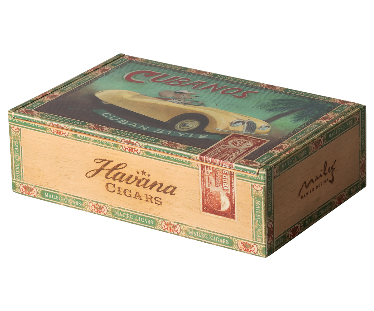 Maileg Grandma and Grandpa Mice in Cigarbox