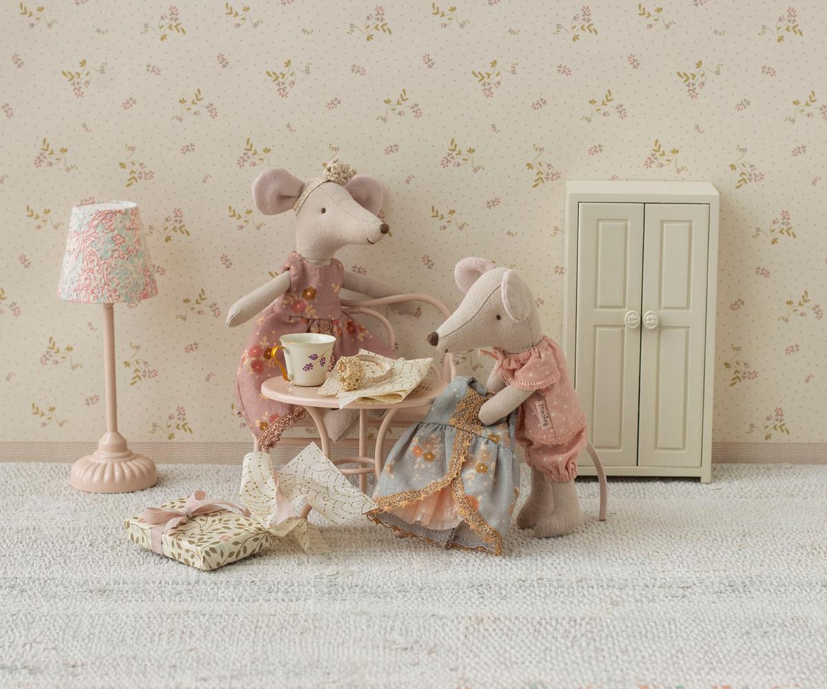 Maileg Café Set, Mouse, Big – Pale Pink