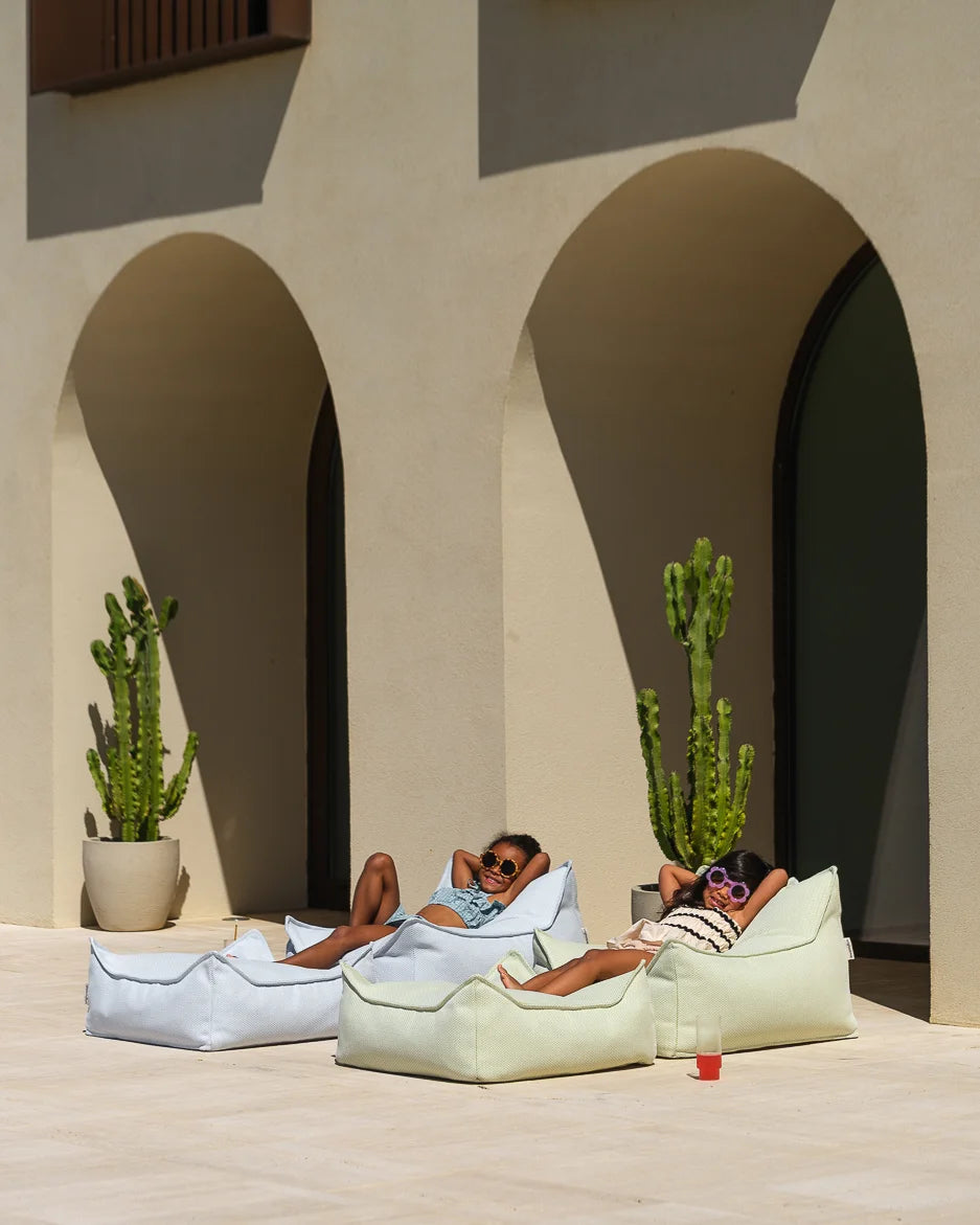 Outdoor Beanbag Chair & Ottoman Set
