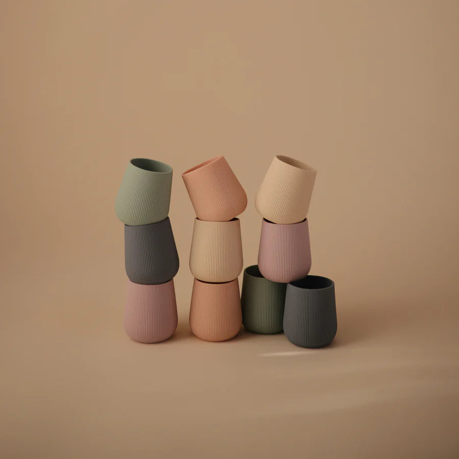 Mushie Silikona Mācību Krūzīte - Blush