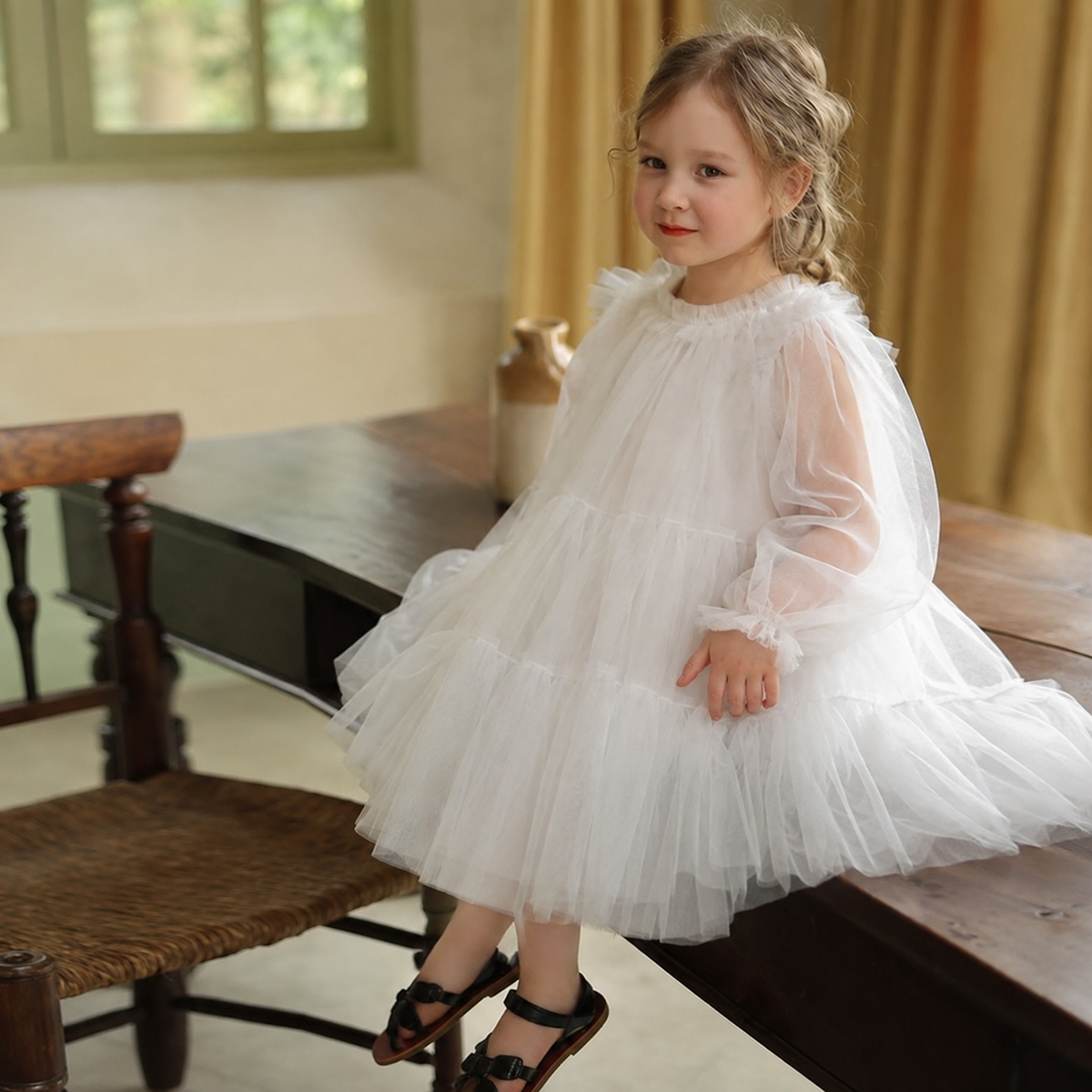 Annie & Charles® handmade tulle dress - White