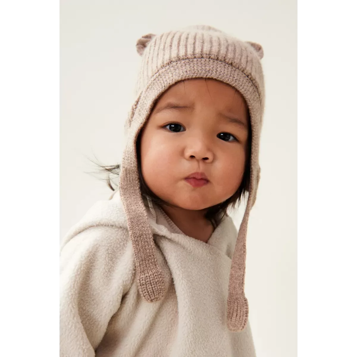 Liewood Cepure Mazulim Baby Bonnet - Oat Melange