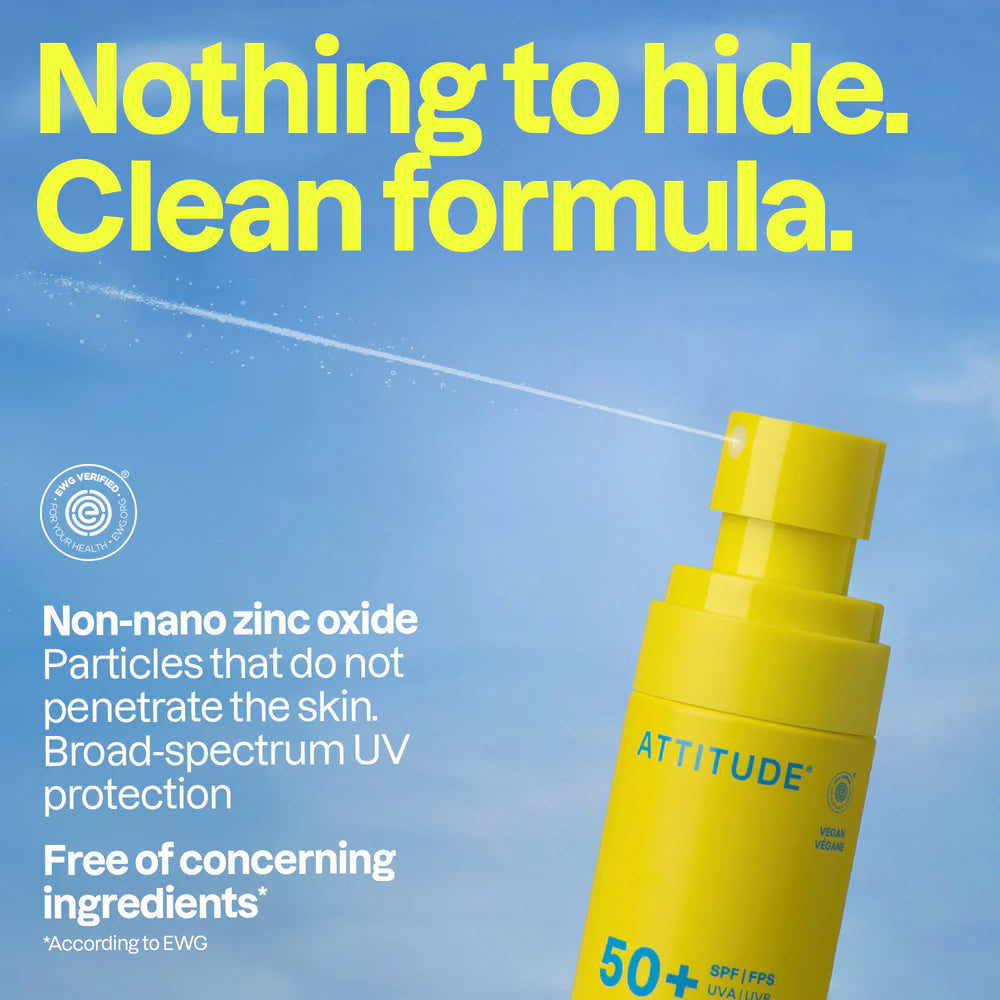 ATTITUDE Bērnu Minerālais Saules Aizsargsprejs SPF 50 - Bez Aromāta