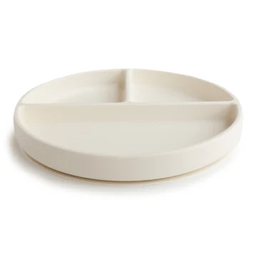 Mushie Silicone Divided Plate - Ivory