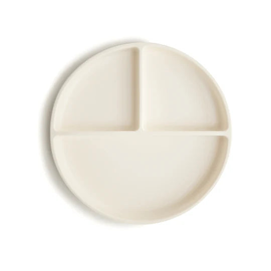 Mushie Silicone Divided Plate - Ivory