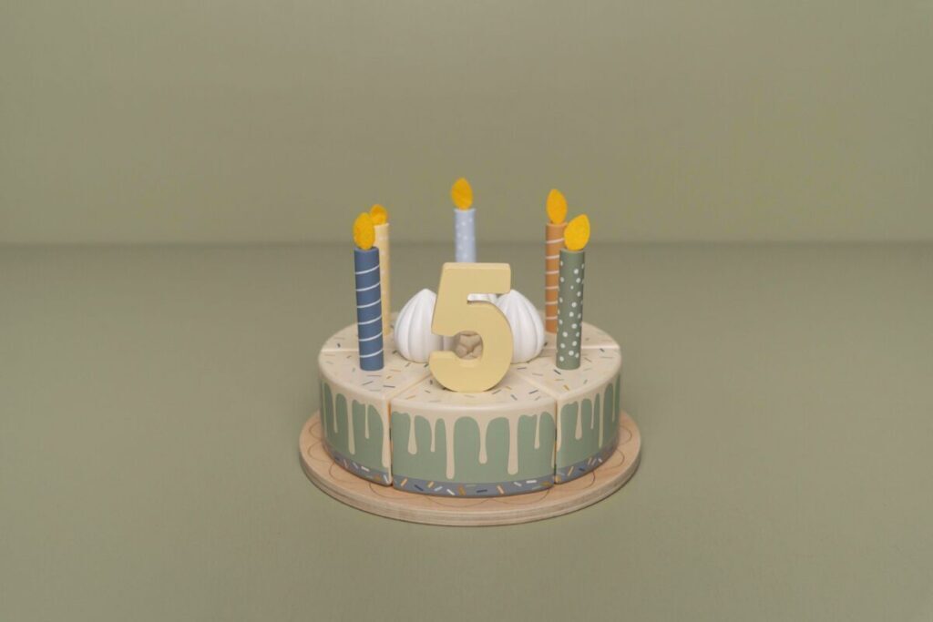 Little Dutch wooden birthday cake ´Blue´ FSC