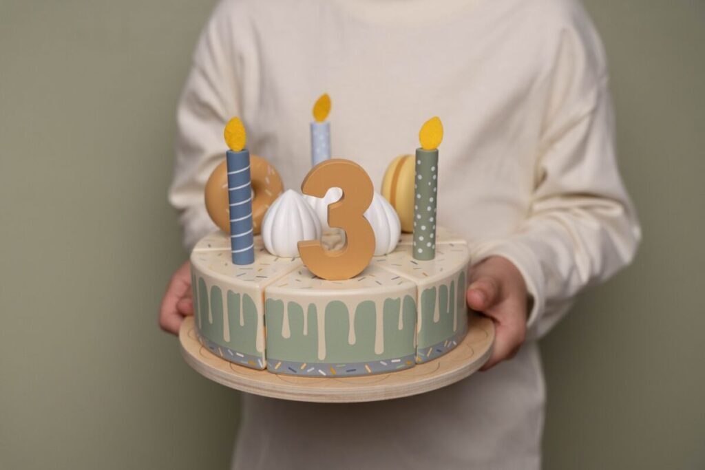 Little Dutch wooden birthday cake ´Blue´ FSC