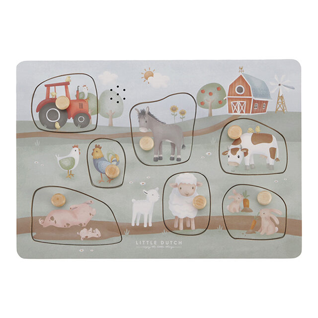 Little Dutch wooden sound puzzle ´Little Farm´ FSC
