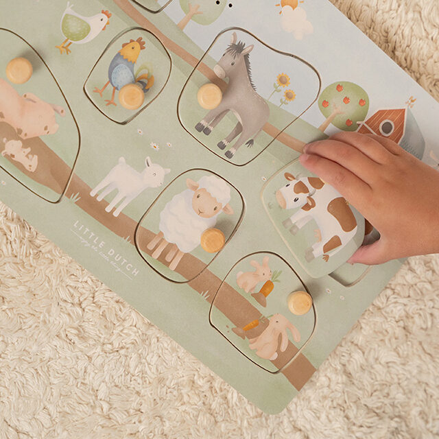 Little Dutch wooden sound puzzle ´Little Farm´ FSC