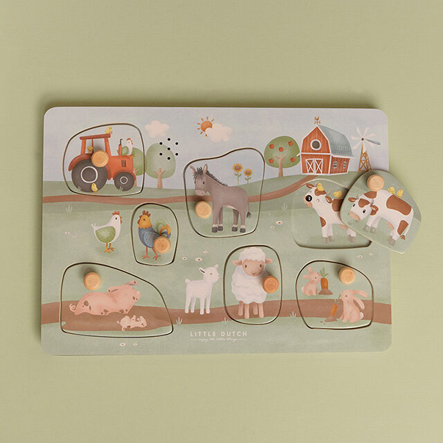 Little Dutch wooden sound puzzle ´Little Farm´ FSC