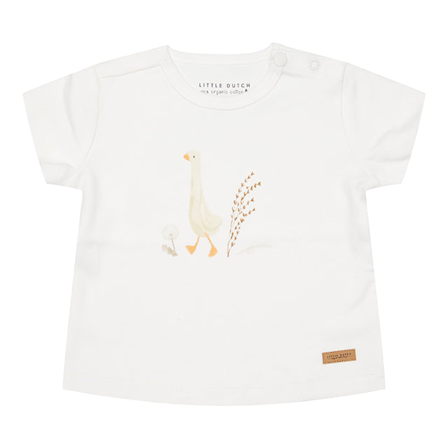 Little Dutch T-shirt short sleeves ´Little Goose Walking White´