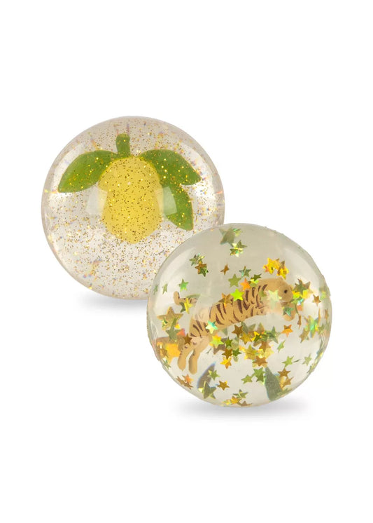 Konges Slojd Bouncing Balls Sets Tiger/Lemon