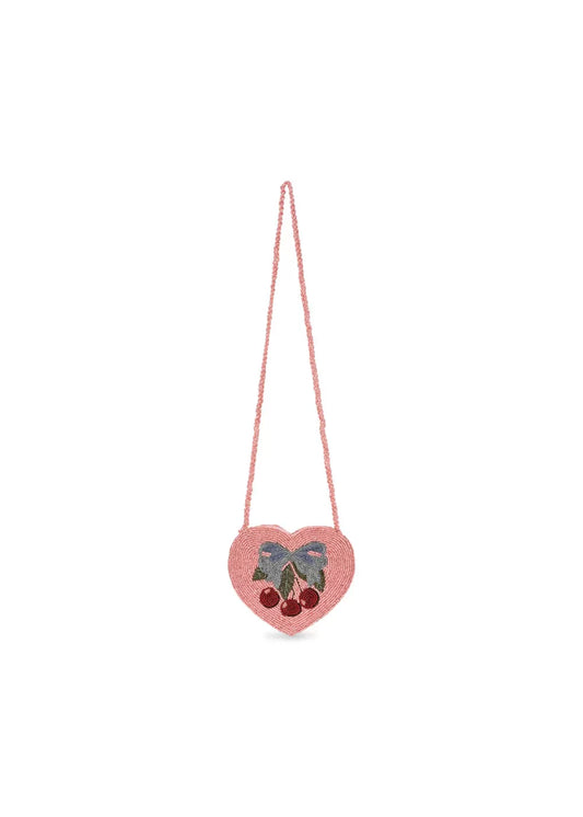 Konges Slojd Beaded Heart Bag - Amarena