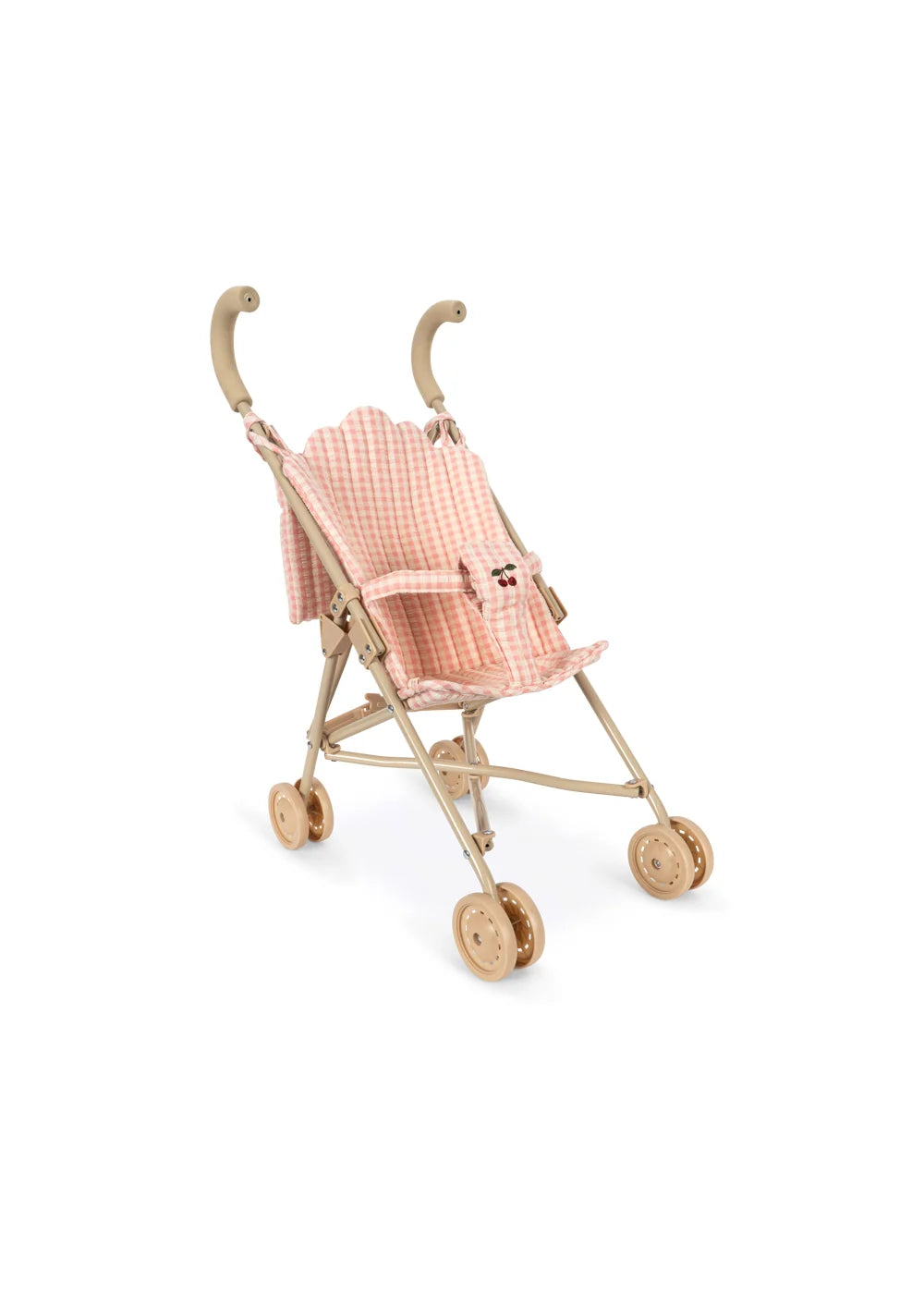 Konges Slojd Poppy doll stroller with doll set - pink check