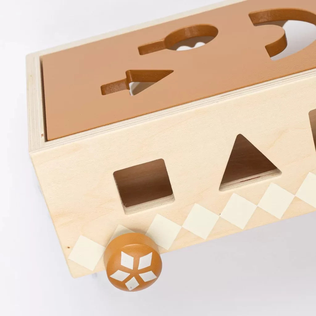 Fabelab Shape Sorter Pull Cart - Wood