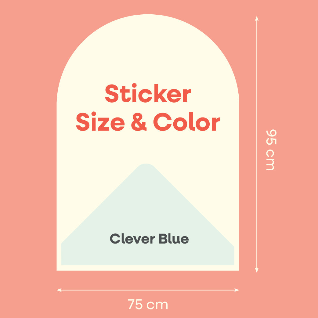 Cleverclixx Magnetic Wall Sticker 95x75 cm - Clever Blue