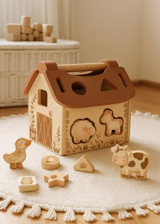 Tiny Barn - Animal Farm - Educational Wooden Puzzle