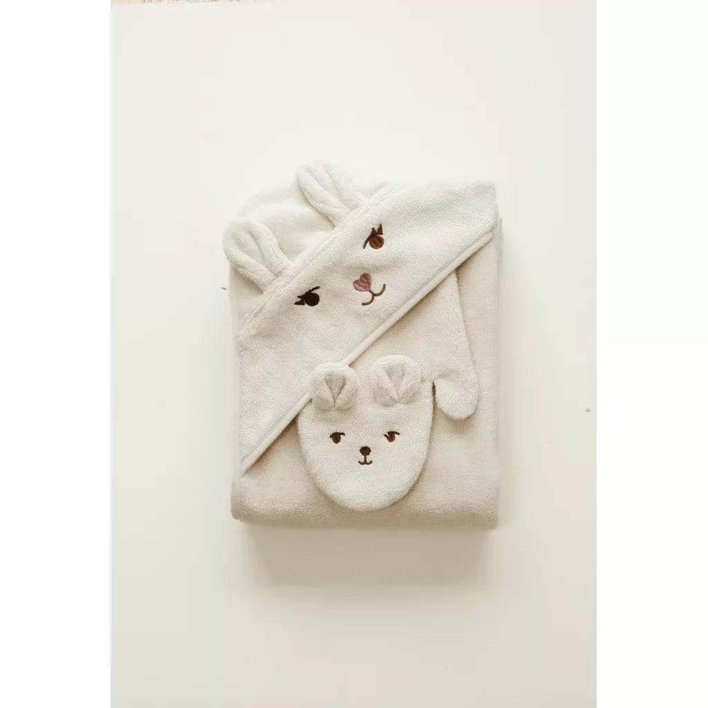 Fabelab Organic TOWEL -  BUNNY ROSE