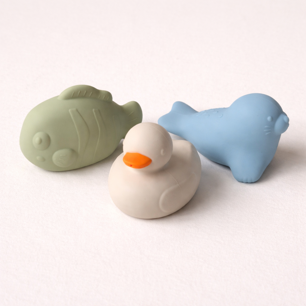 Silicone Bath Toys Animals – Set of 3