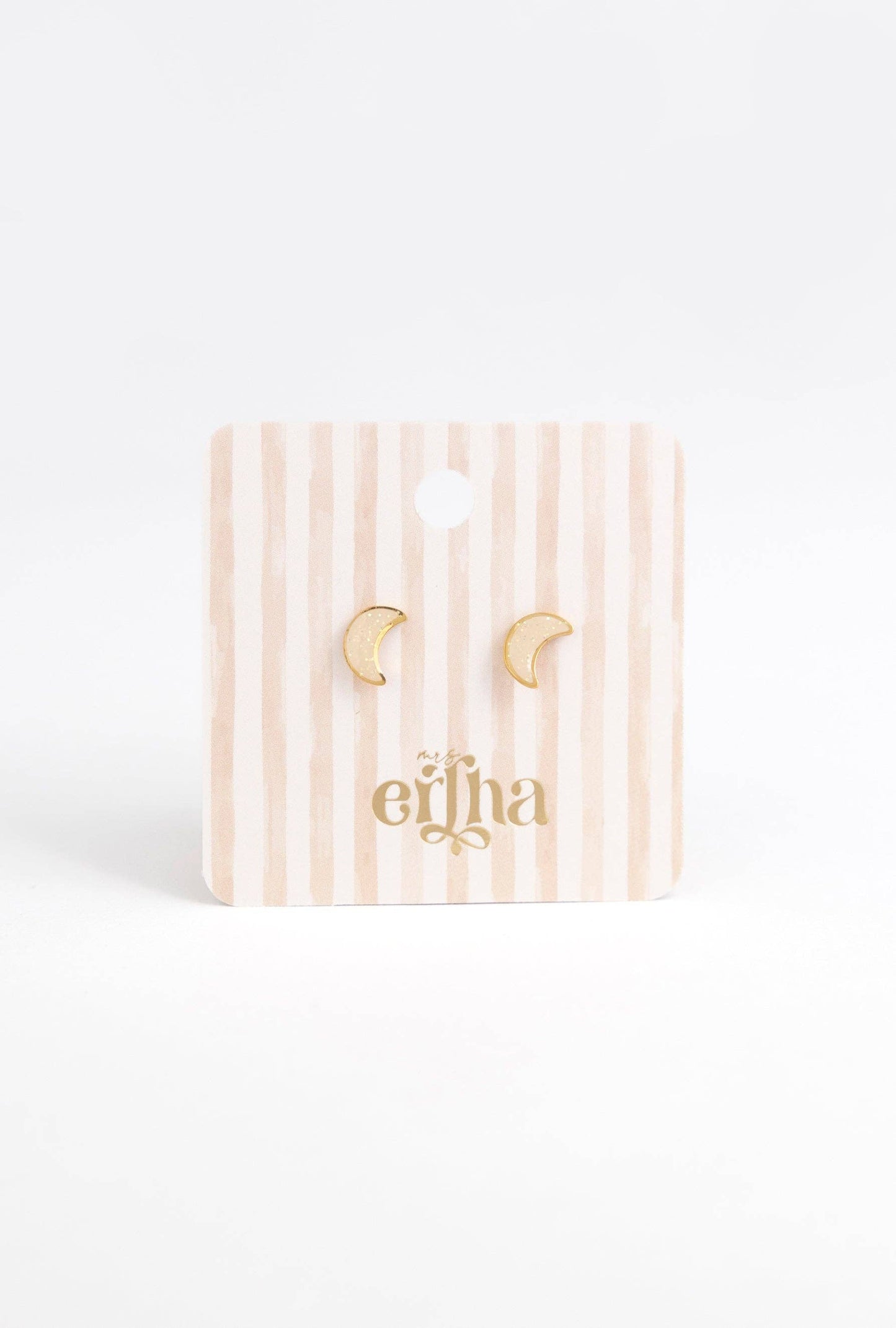 Stud Earrings - Shiny Moon