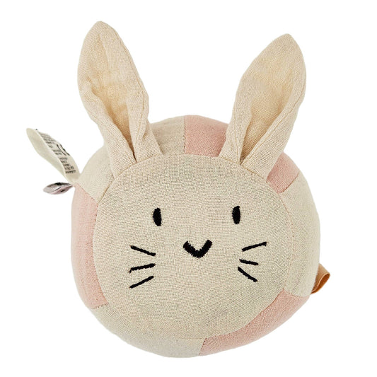 Organic Soft Rattle Ball Rabbit Sandshell
