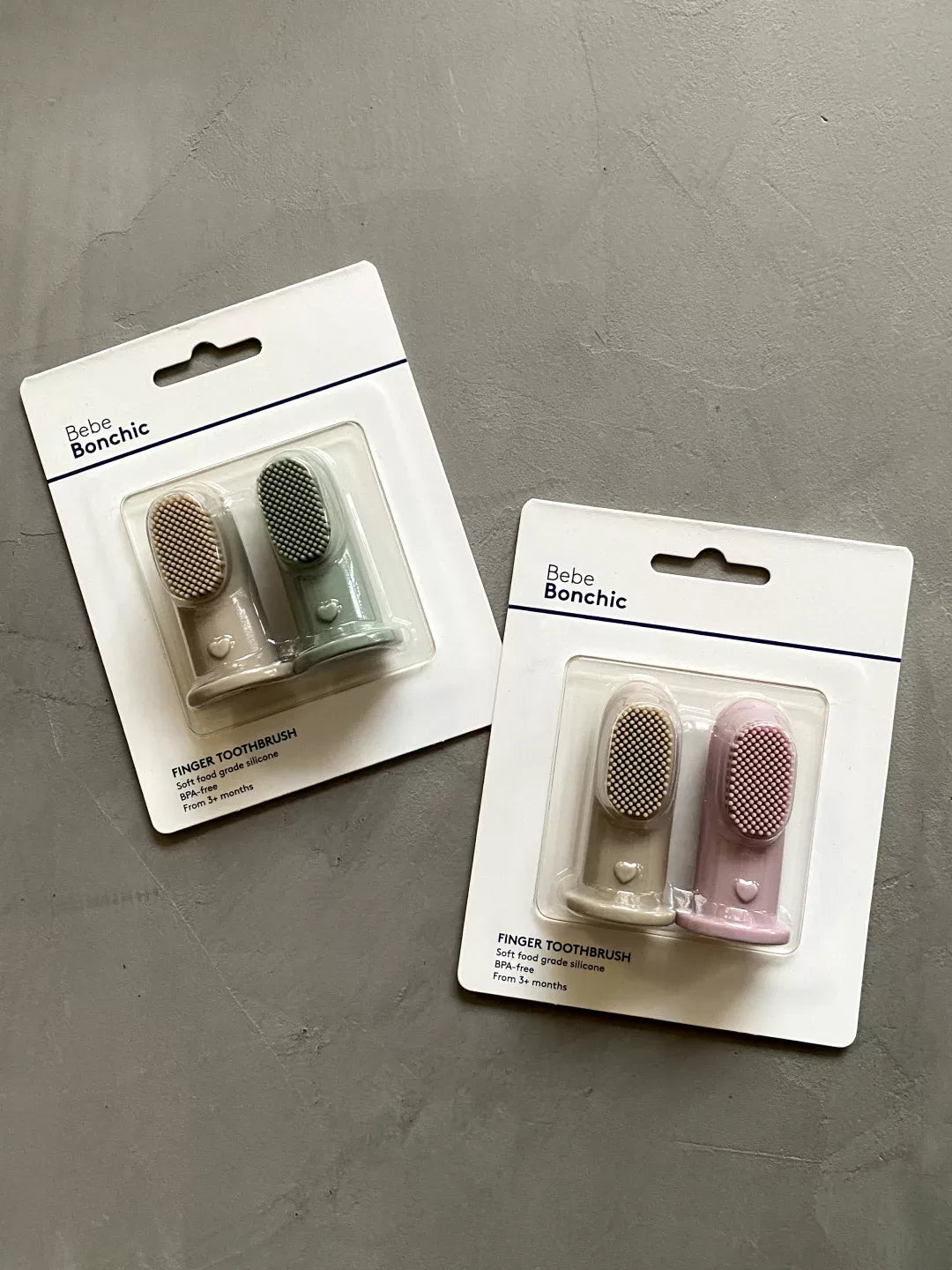 Bebe Bonchic Finger Toothbrush 2-pack Shell/Bloom