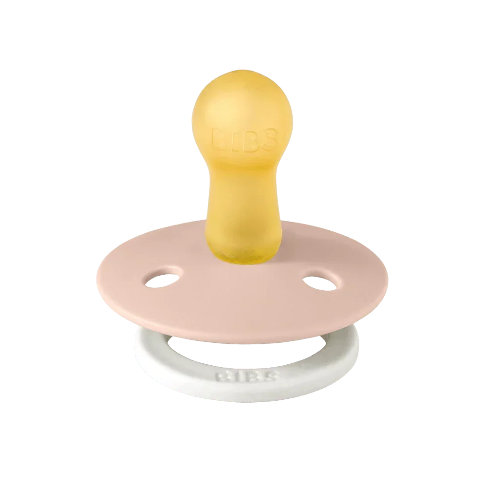 BIBS Colour Round Glow Pacifiers 2pcs - Blush/Vanilla