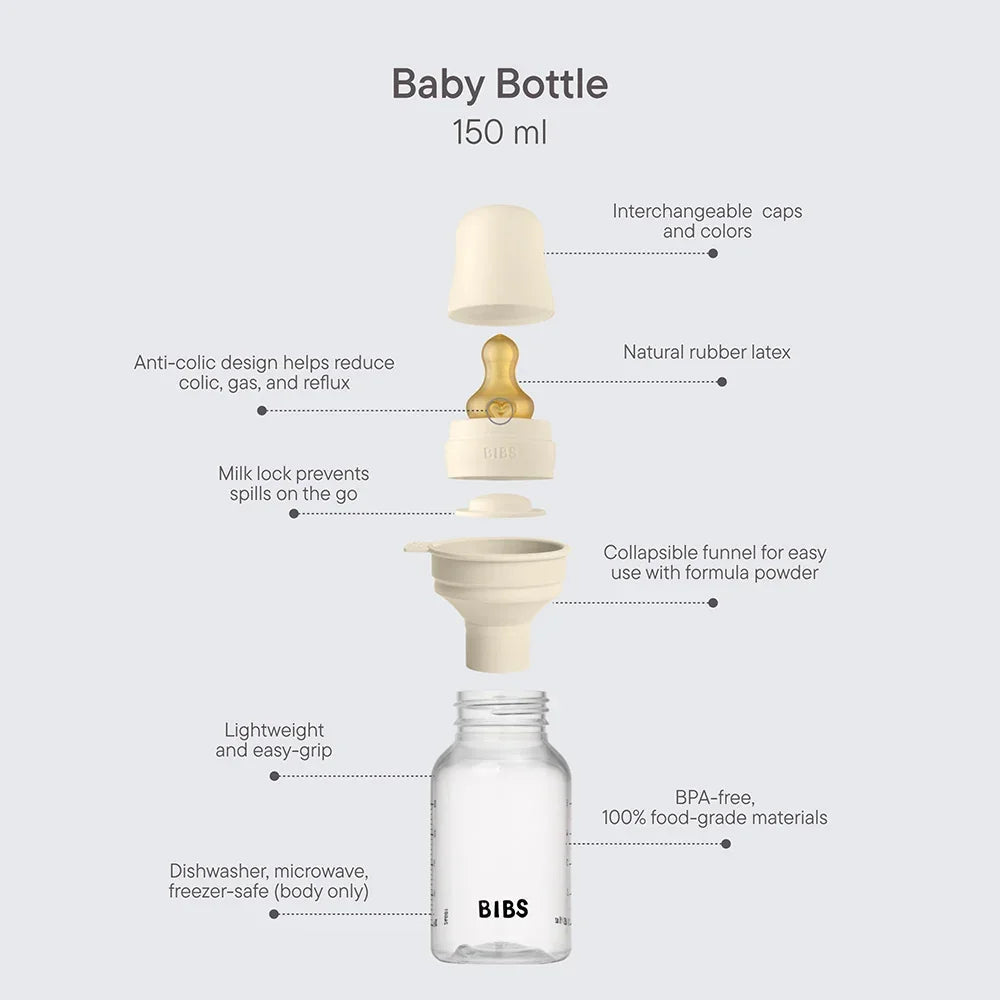 BIBS Baby Bottle 150 ml - Ivory