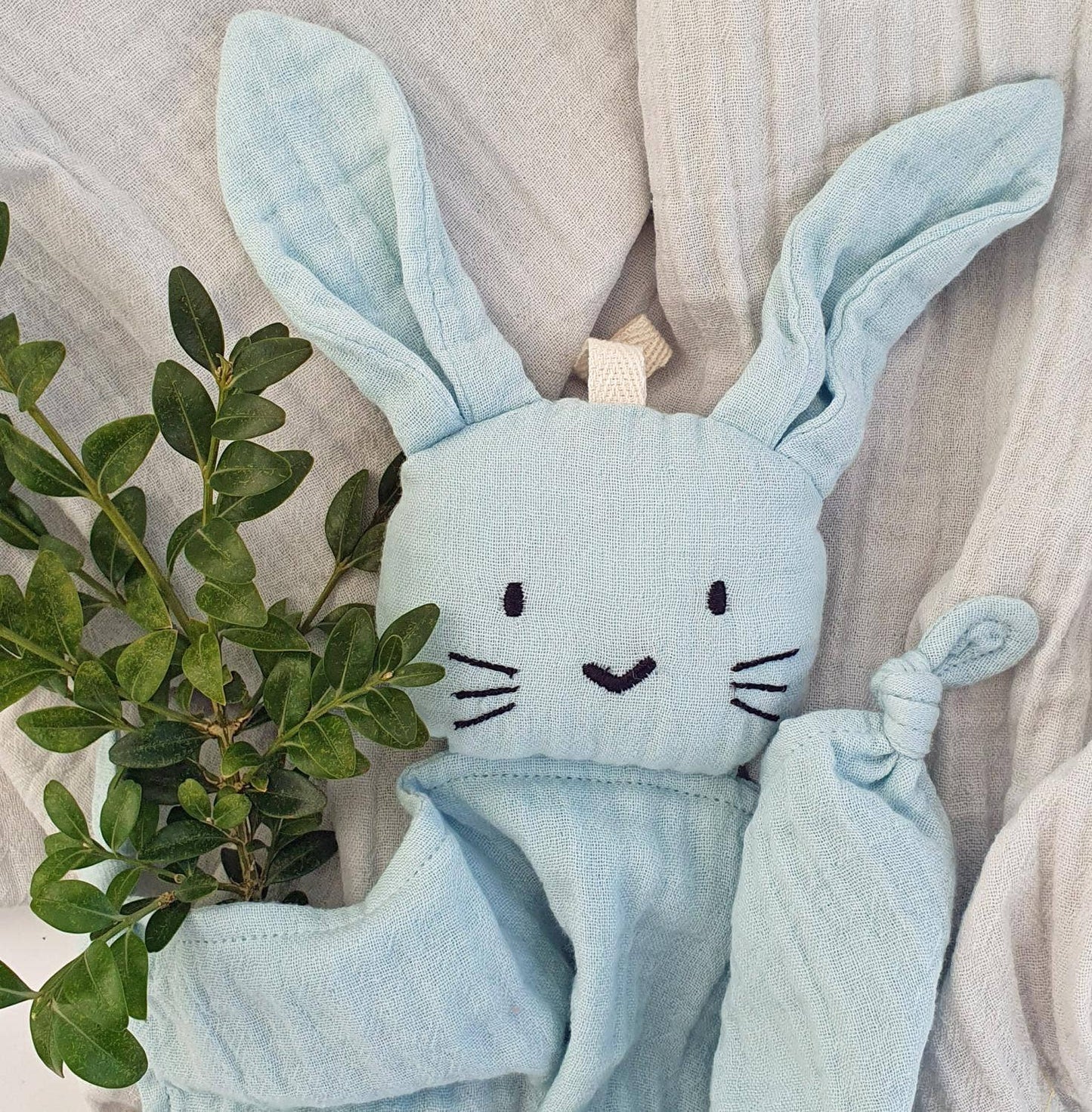 Organic Cuddly Rabbit Ice Blue