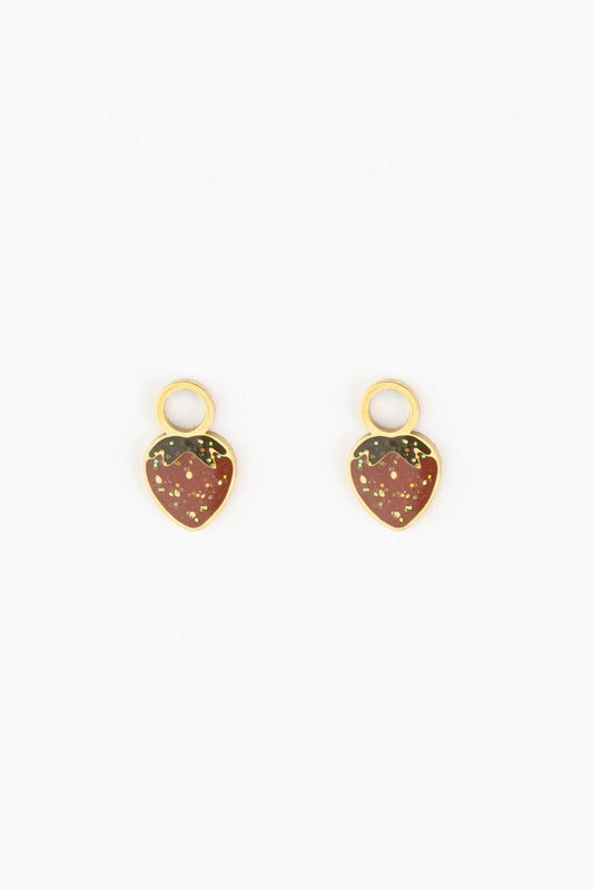 Charms - Glitter Strawberry: Glitter Strawberrie / Pair of Charms