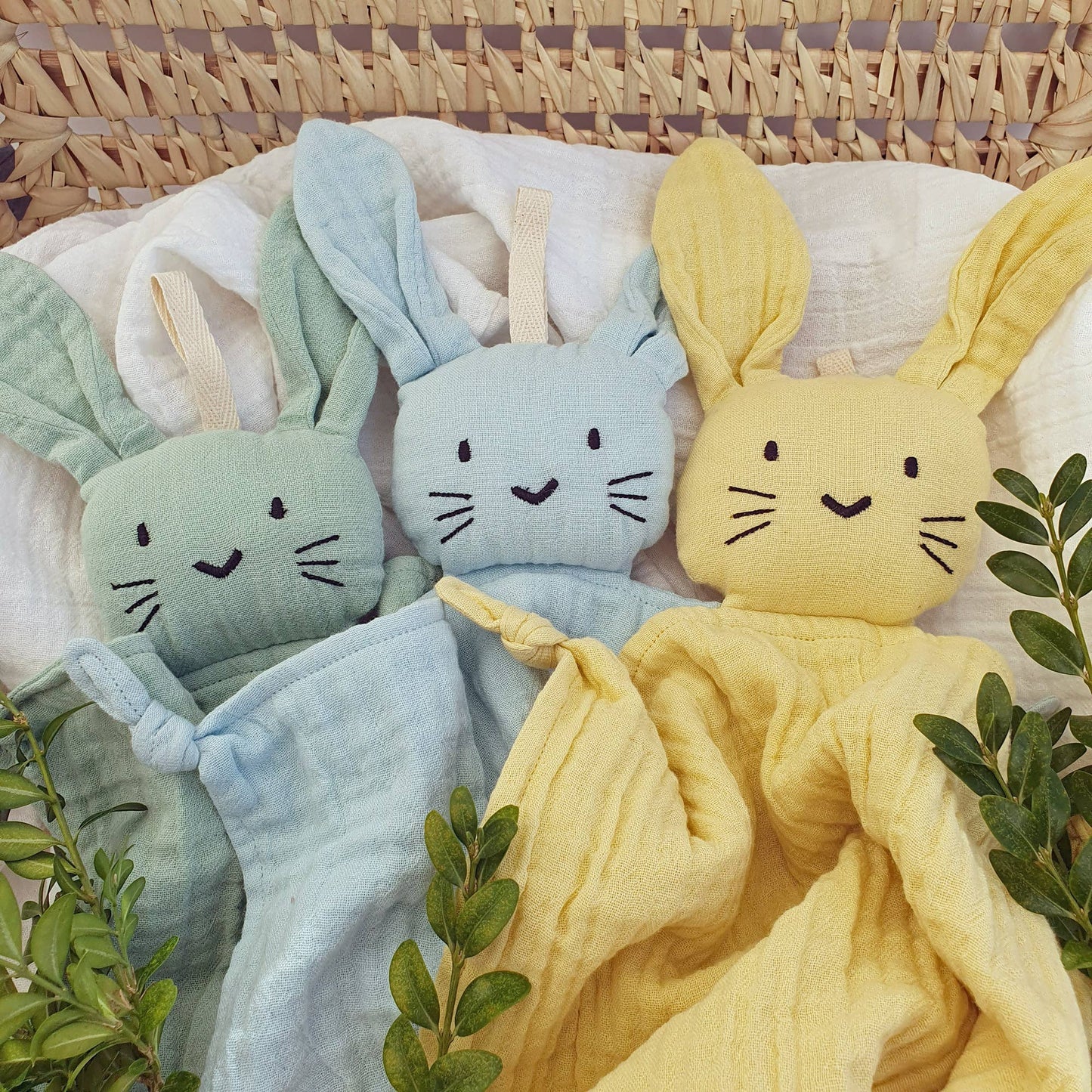 Organic Cuddly Rabbit Ice Blue