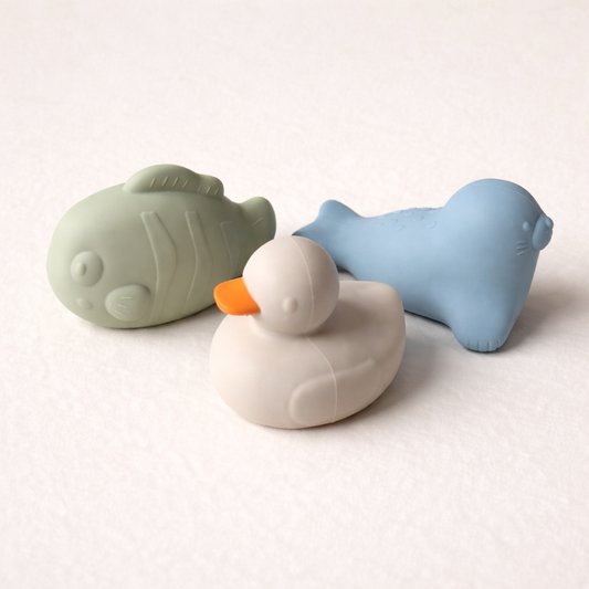 Silicone Bath Toys Animals – Set of 3