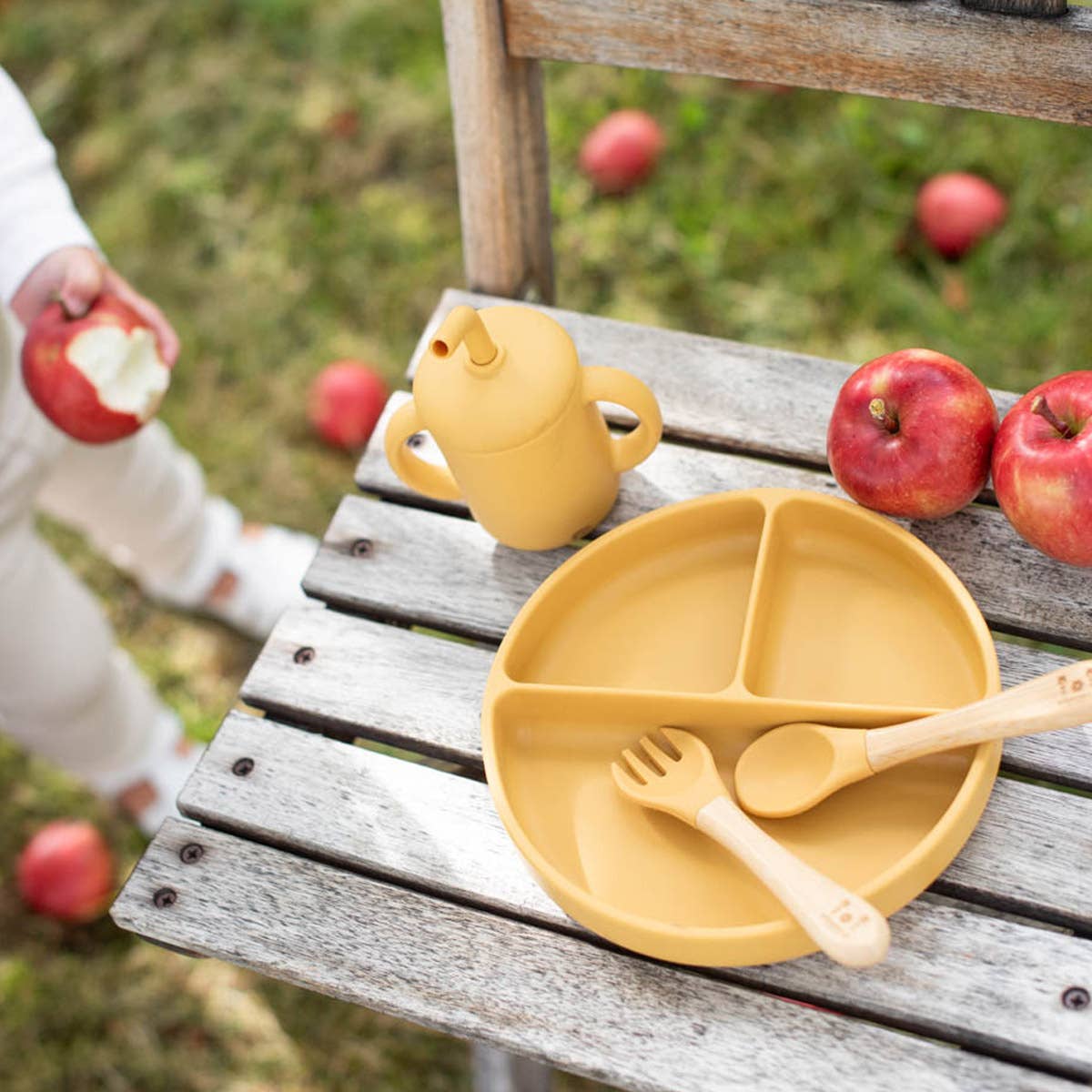 Plate Divided Silicone Ochre
