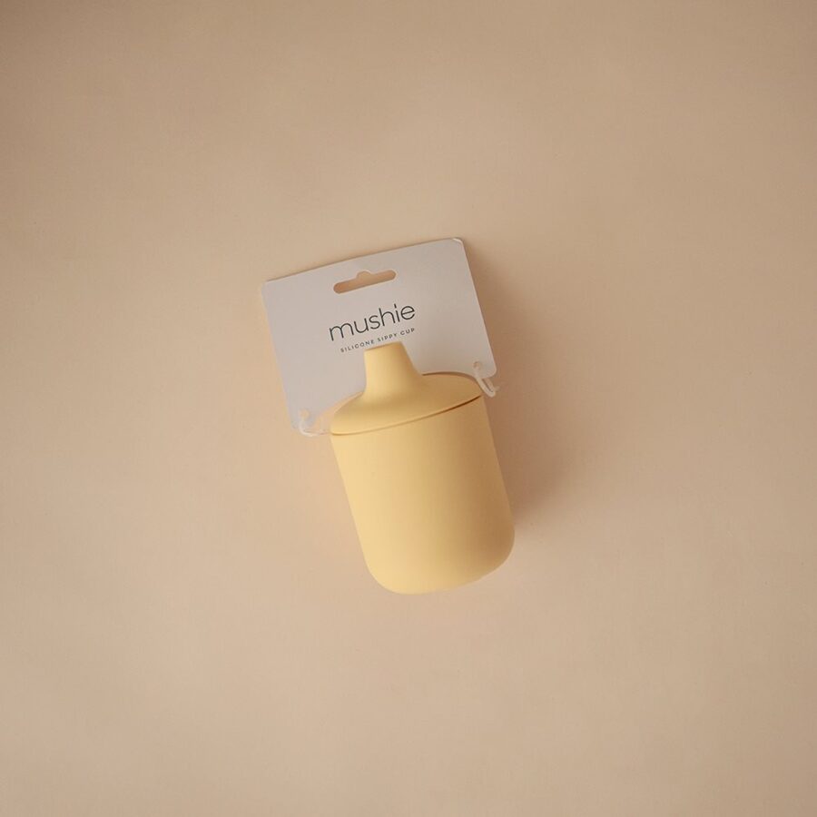 Mushie silikona Sippy Cup Pale Daffodil