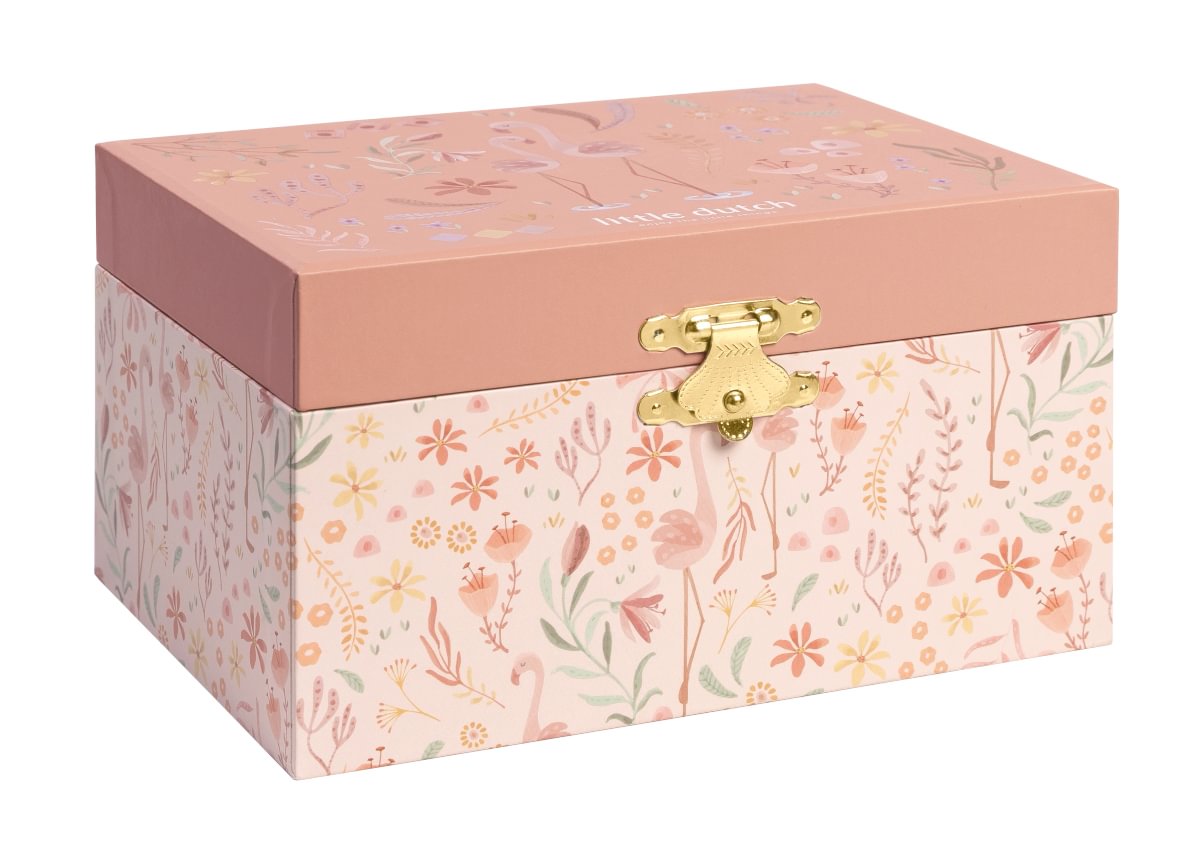 Little Dutch Jewellery Box with Music ´Safari Friends Flamingo