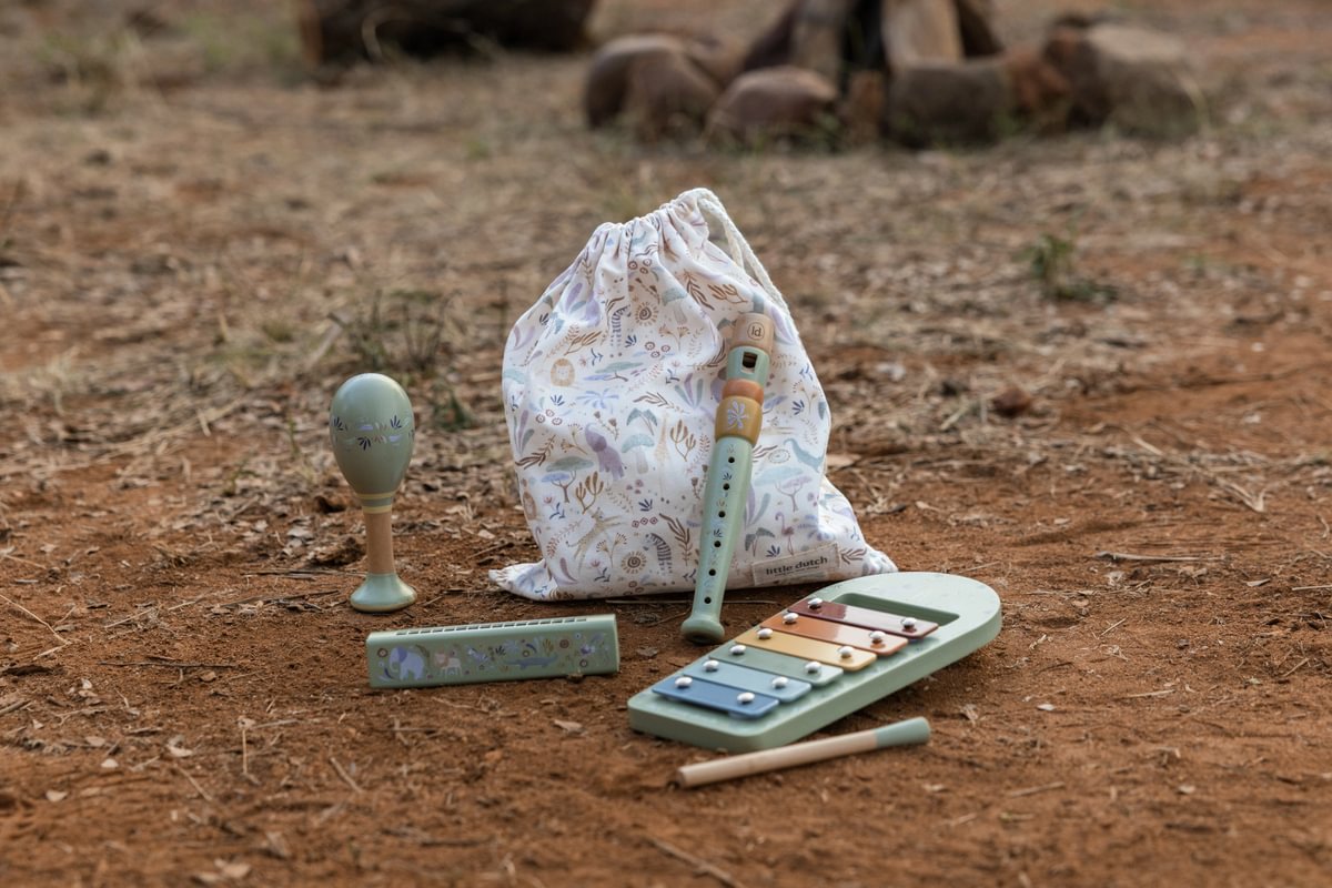 Little Dutch Music Instruments Set ´Safari Friends Green´ FSC