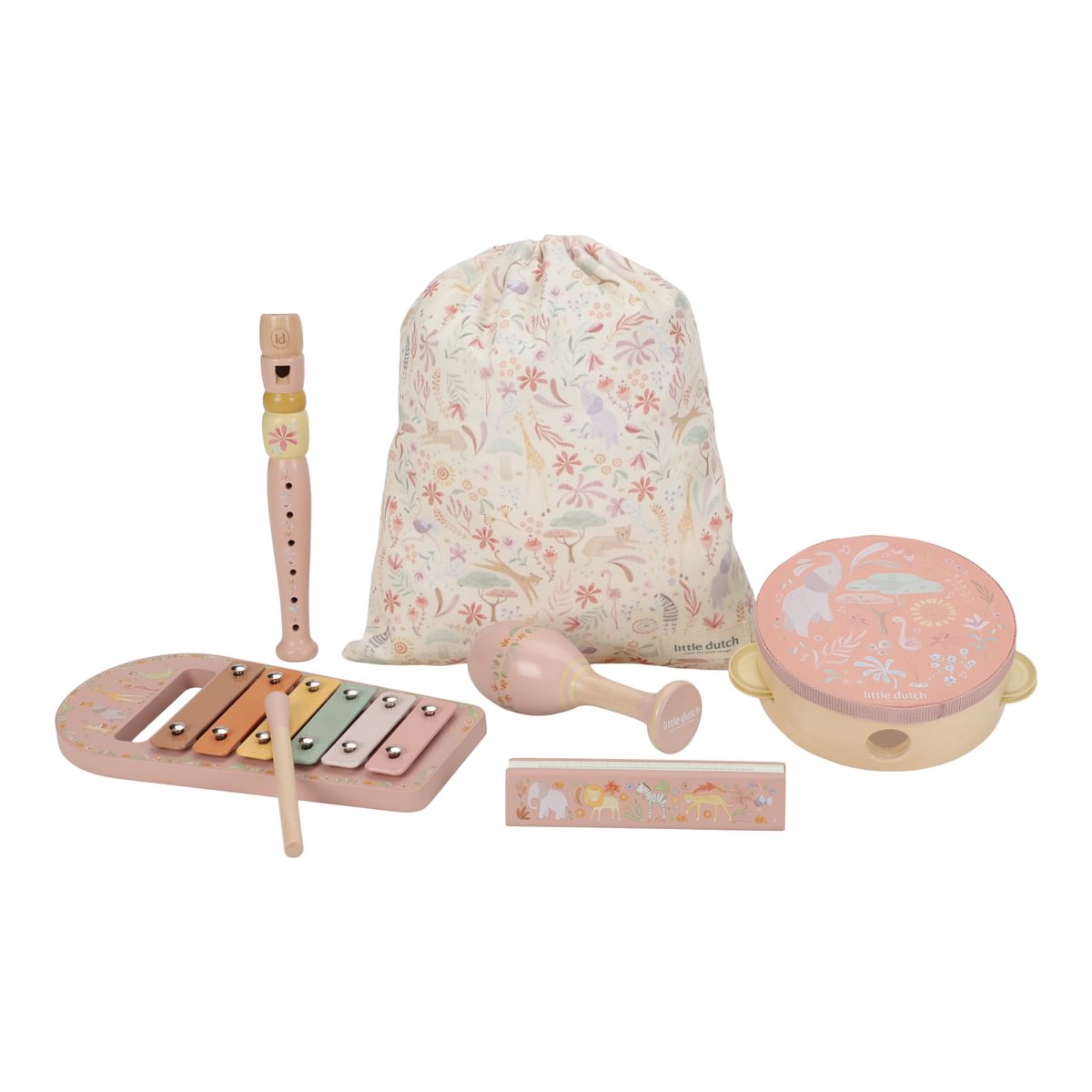 Little Dutch Mūzikas instrumentu komplekts ´Safari Friends Pink´ FSC