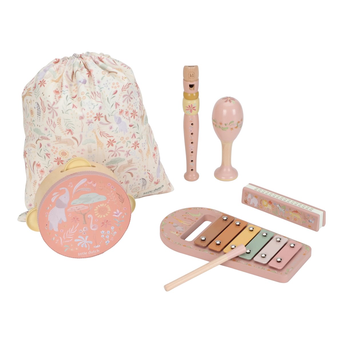 Little Dutch Mūzikas instrumentu komplekts ´Safari Friends Pink´ FSC
