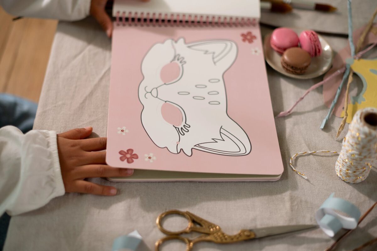 Little Dutch Book with Scissor ´Rosa & Friends masks´