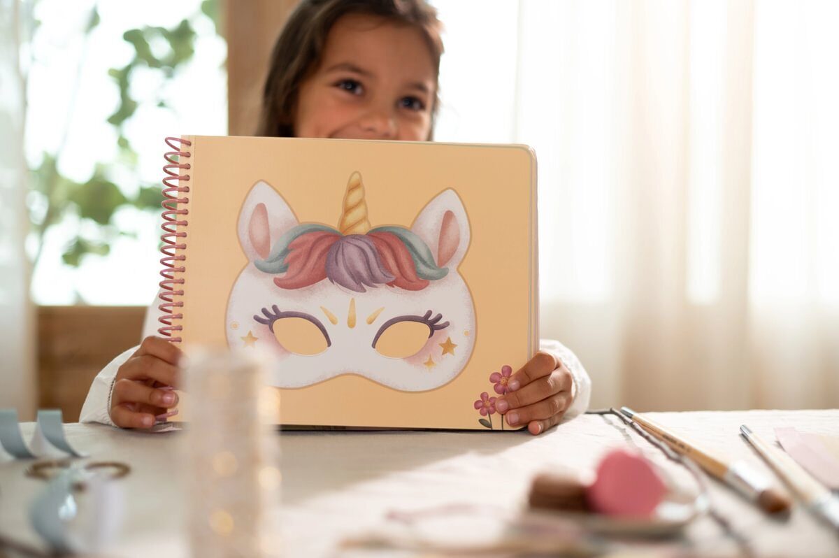 Little Dutch Book with Scissor ´Rosa & Friends masks´