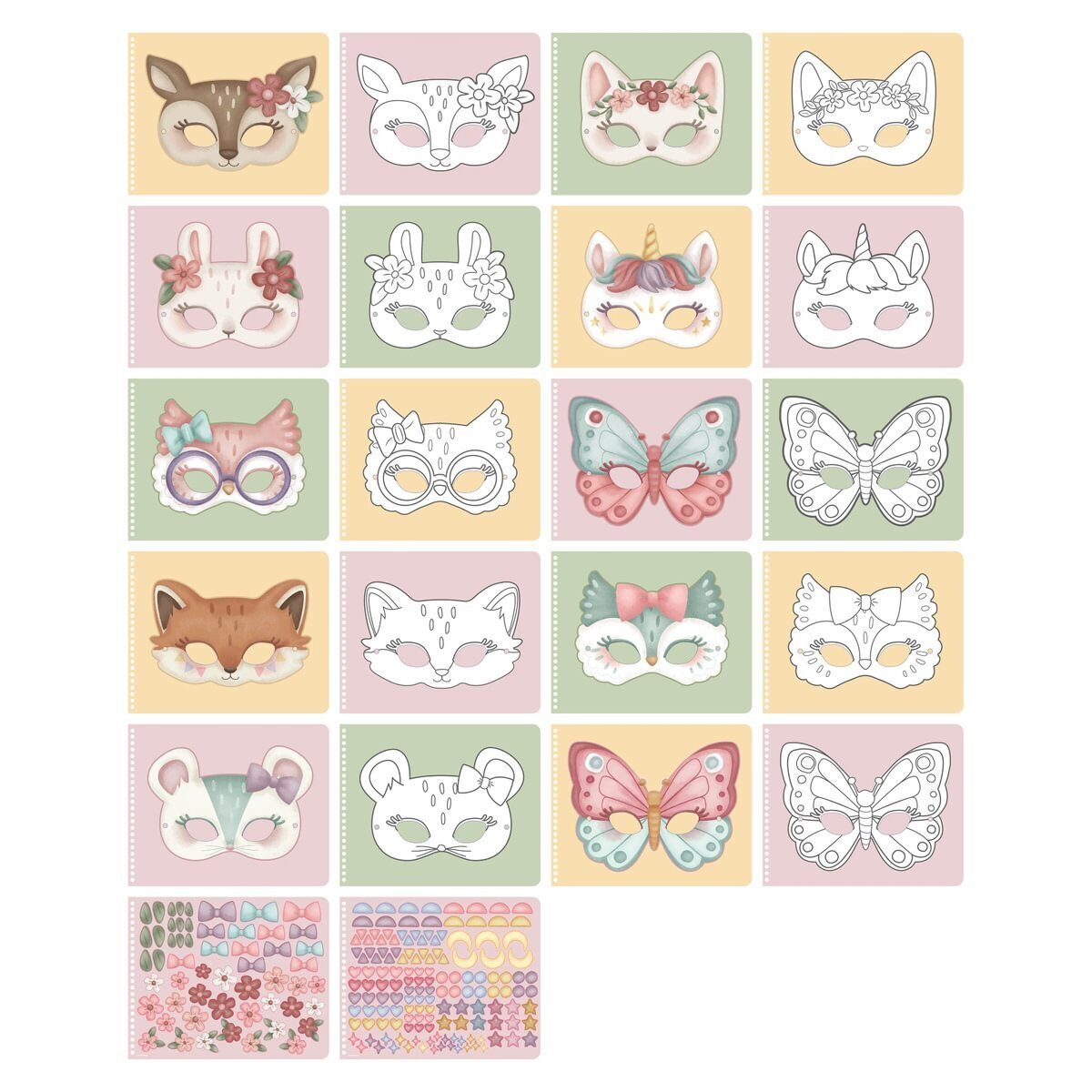 Little Dutch Book with Scissor ´Rosa & Friends masks´