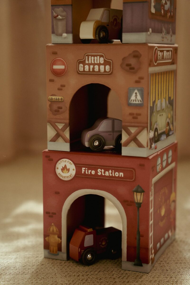 Little Dutch Stacking Blocks with Cars FSC