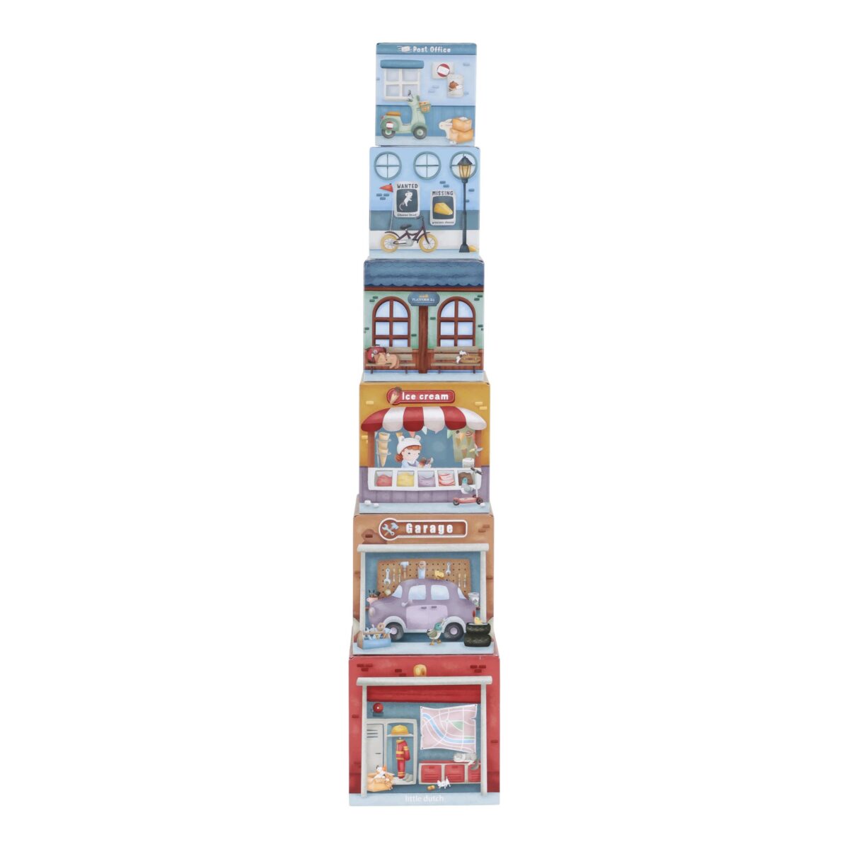 Little Dutch Stacking Blocks with Cars FSC