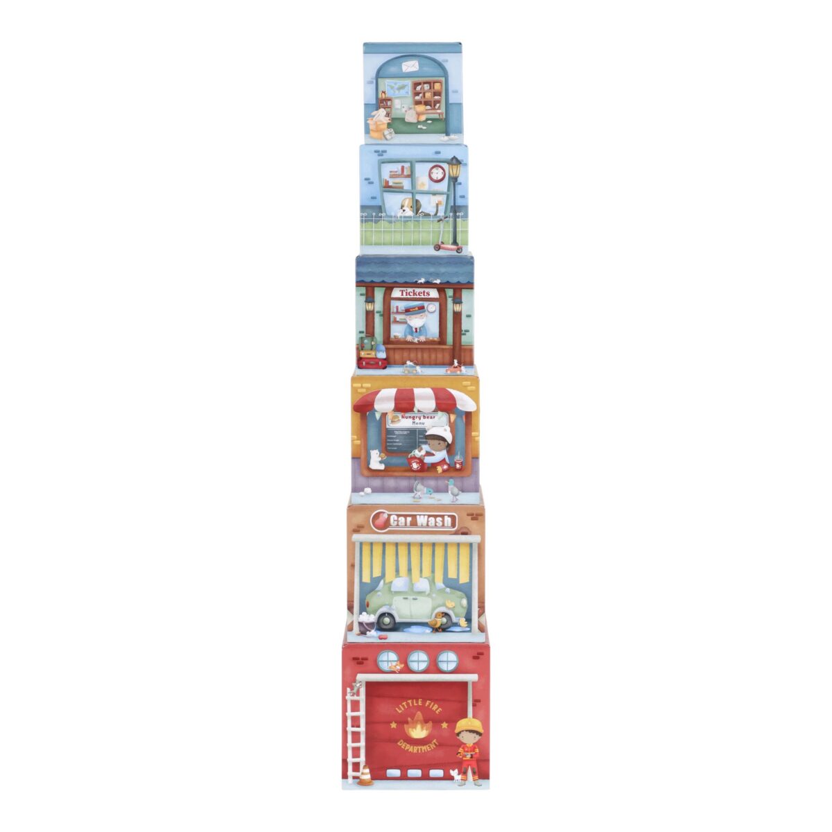 Little Dutch Stacking Blocks with Cars FSC