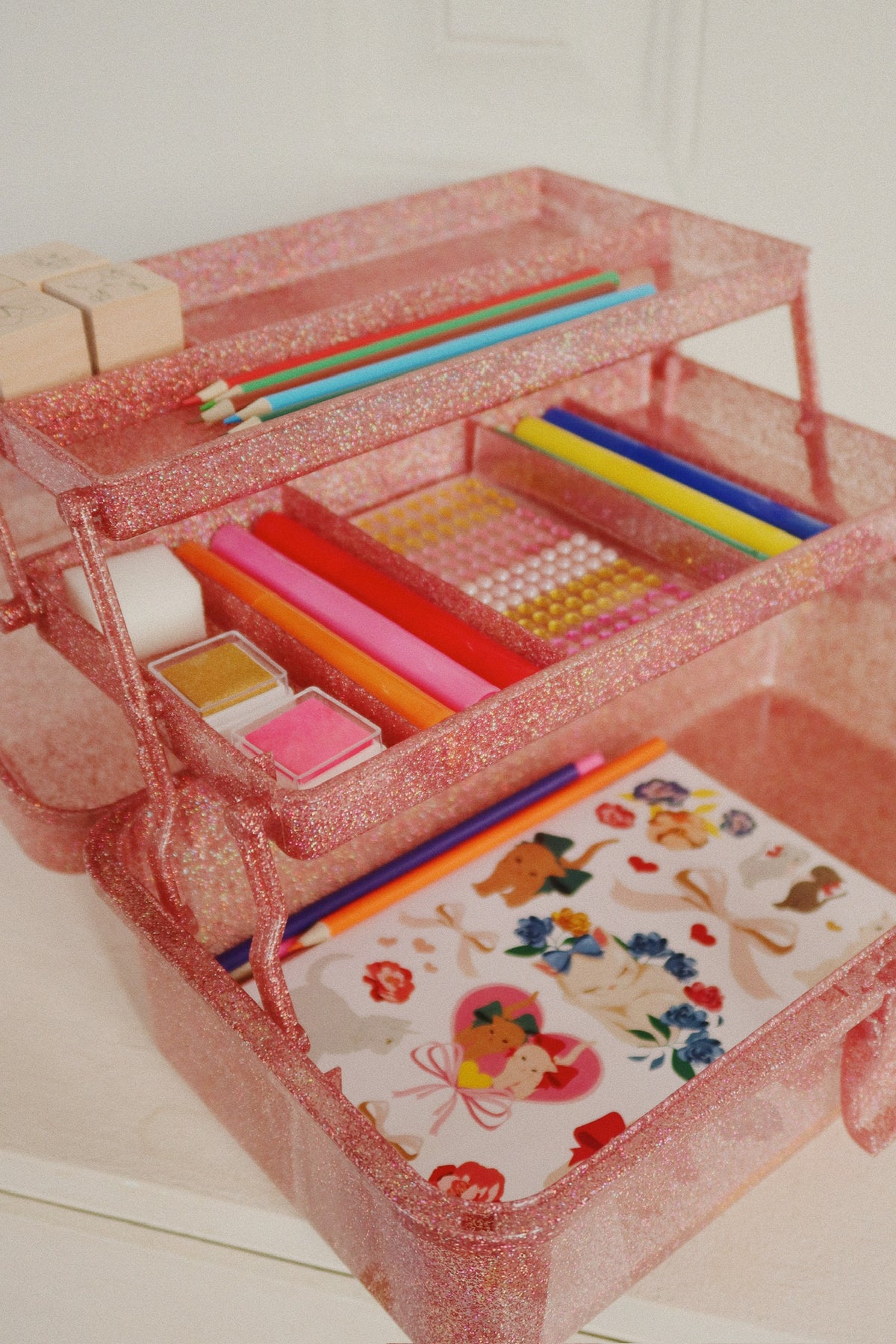 Konges Slojd Creative Art Caddy - Glitter Rose