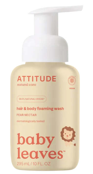 Attitude Putojošs Bērnu Šampūns un Ķermeņa Mazgāšanas Līdzeklis  295ml - Bumbieru