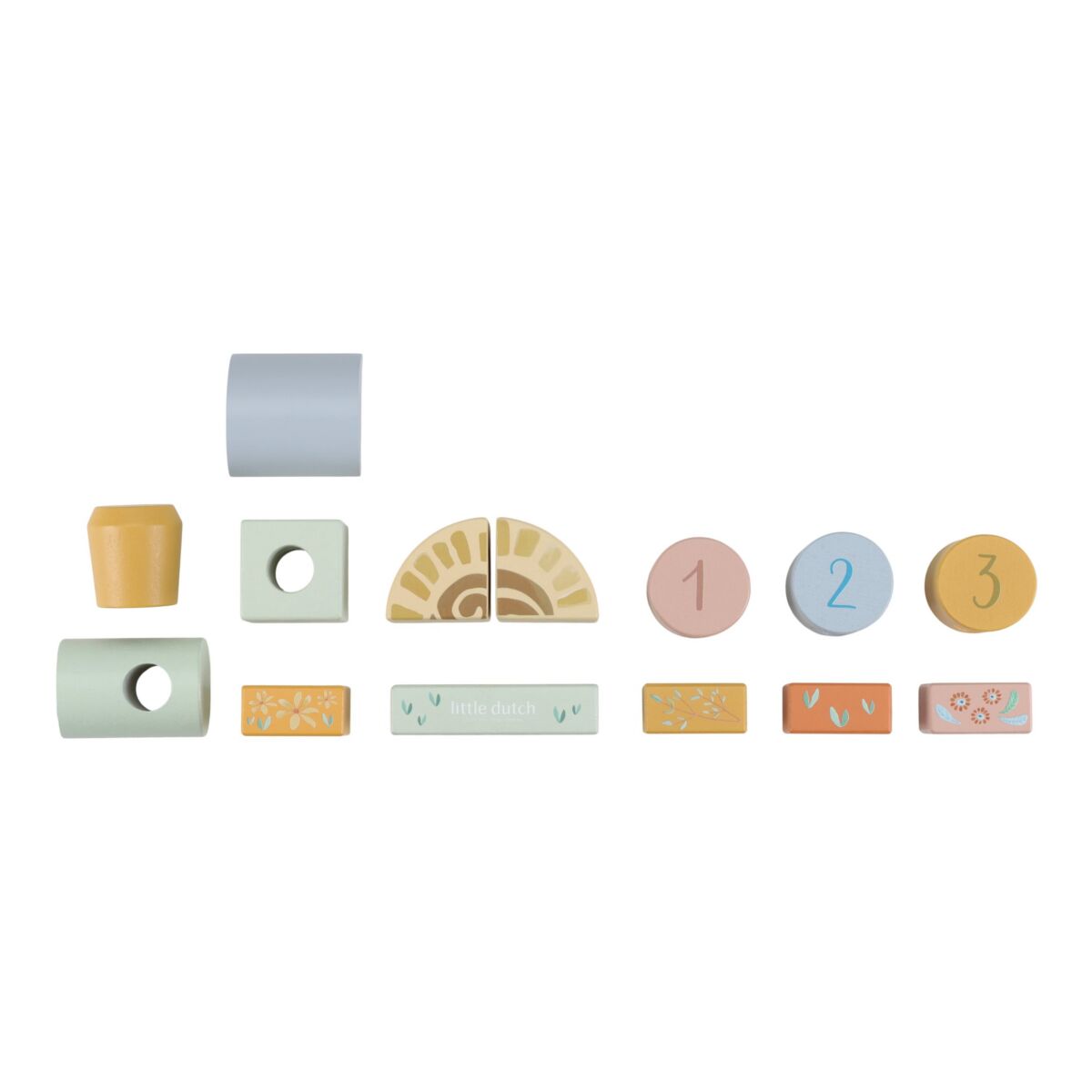 Little Dutch Wooden Block Train  ́Safari Friends ́ FSC