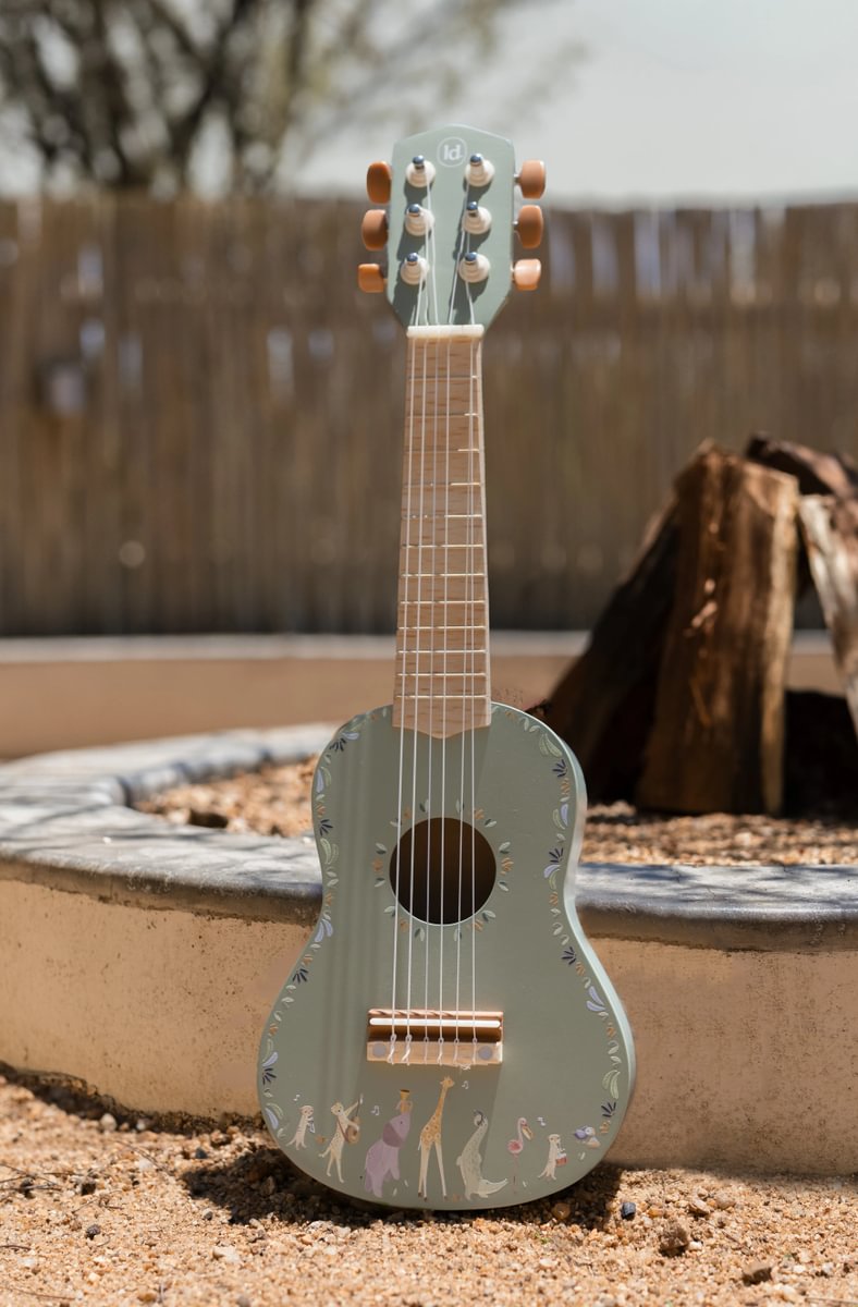 Little Dutch Wooden Guitar ´Safari Friends Green´ FSC